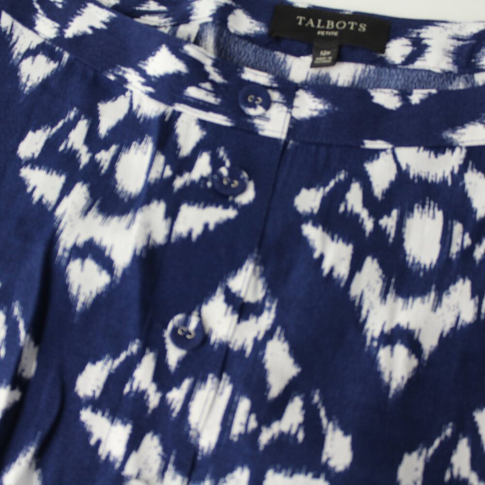 Talbots Petite 12p Button-Front A-Line Skirt I-Ka… - image 5
